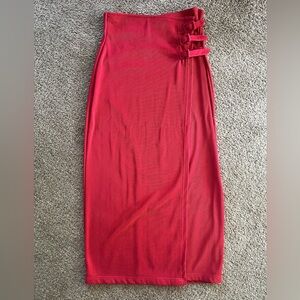 EXTRA Vintage Red Midi Skirt High Waist Women’s Medium